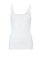 Dames hemd Luxury - brede bandjes - Wit vrouwen singlet - thumbnail