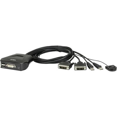 ATEN mini KVM switch 2-port USB CS22D DVI
