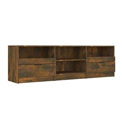 Tv-meubel 150x33,5x45 cm bewerkt hout gerookt eikenkleurig Tv-meubel 150x33,5x45 cm bewerkt hout gerookt eikenkleurig