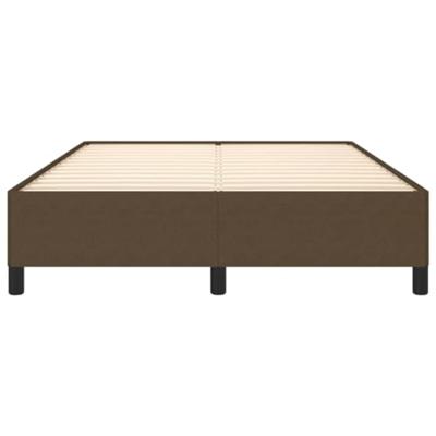 Bedframe zonder matras stof donkerbruin 140x200 cm