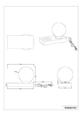 Tafellamp Chloe mat zwart excl. 1x E14 4,9W