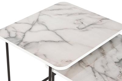 Set van 2 tafels DKD Home Decor Wit Zwart 51 x 43 x 49 cm