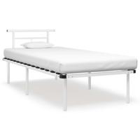 Bedframe metaal wit 90x200 cm - thumbnail