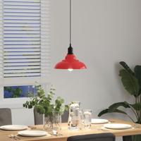 Hanglamp in hoogte verstelbaar E27 31 cm metaal glanzend rood - thumbnail