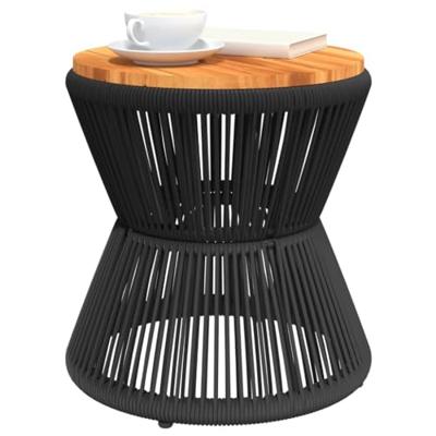 Salontafel met draad 45x44 cm massief acaciahout