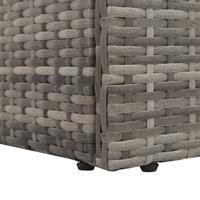 Tuinbed 195x60 cm poly rattan grijs - thumbnail