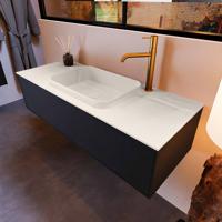 Badkamermeubelset Mondiaz Erin 120 cm met 1 Lade met RIDGE Wastafel Midden Linen met 1 kraangat Greeploos Mat Urban - thumbnail