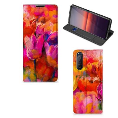 Bookcase Sony Xperia 5 II Tulips