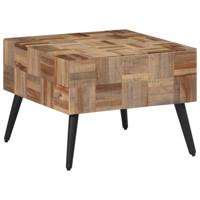 Salontafel 55x55x40 cm massief gerecycled teakhout grijs - thumbnail