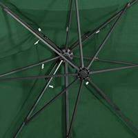 VidaXL Zweefparasol met dubbel dak 250x250 cm groen - thumbnail