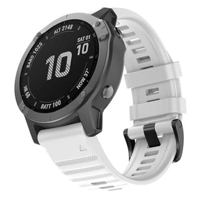 By Qubix - Siliconen bandje - Wit - Compatible met Garmin Fenix 8-51mm - Compatible Garmin bandje
