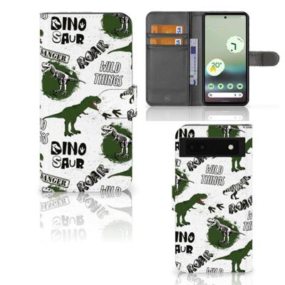 Telefoonhoesje | Met pasjeshouder | voor Google Pixel 6A Dinosaurus