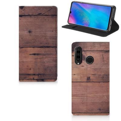 Huawei P30 Lite New Edition Book | Wallet Case | Old Wood