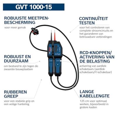 Bosch Professional GVT 1000-15 Spanningstester - 0601077800