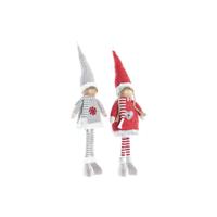 Decoratieve figuren DKD Home Decor Kerstmis Pop Polyester (17 x 9 x 79 cm) (2 Stuks) - thumbnail