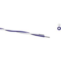 Kabeltronik 170206004-1 Schakeldraad Yv 2 x 0.6 mm Wit, Geel per meter - thumbnail