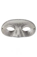 Oogmasker Glitterzilver Domino - thumbnail