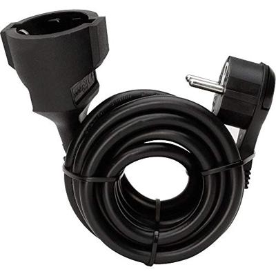 Kopp 143505080 Stroom Verlengkabel Zwart 2.00 m H05VV-F 3G 1,5 mm²