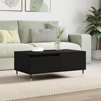 Salontafel 90x50x36,5 cm bewerkt hout zwart - thumbnail