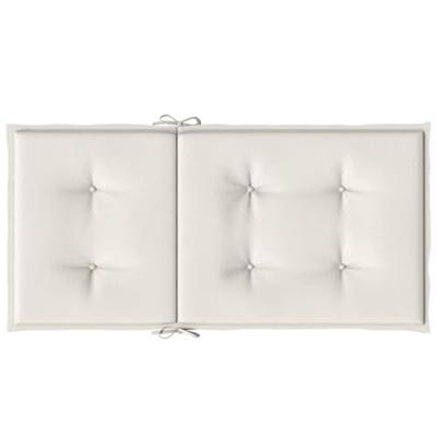 VidaXL Stoelkussens 2 st lage rug 100x50x4 cm stof gemêleerd crème VidaXL Stoelkussens 2 st lage rug 100x50x4 cm stof gemêleerd crème