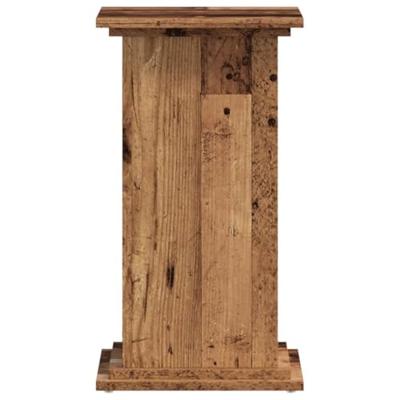 VidaXL Plantenstandaard 33x33x60 cm bewerkt hout oud houtkleurig