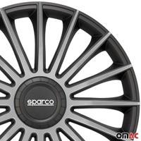 4-Delige Sparco Wieldoppenset Treviso 16-inch zwart/zilver SP1693BKSV - thumbnail