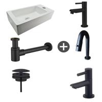 Wiesbaden Fonteinpack Chepri Rechts Keramiek 36x18x9 cm Zwart - thumbnail