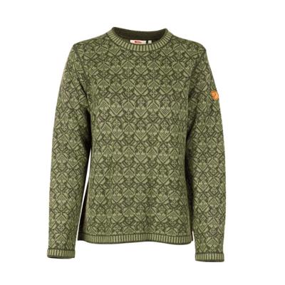 Fjällräven Dames trui Snow Round Neck Sweater W, deep forest, Maat: XS