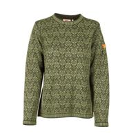 Fjällräven Dames trui Snow Round Neck Sweater W, deep forest, Maat: XS - thumbnail