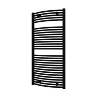 Designradiator BWS Odro Gebogen met Zijaansluiting 119,6x58,5 cm 804 Watt Donkergrijs Structuur - thumbnail