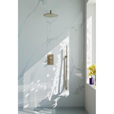 Fortifura Calvi Inbouw Regendoucheset - thermostatisch - wandarm - 30cm hoofddouche - staaf handdouche - metalen doucheslang - geborsteld Messing PVD (Goud) SW706206/SW1139122/SW720562/SW720569/SW720570/SW72 Fortifura Calvi Inbouw Regendoucheset - thermostatisch - wandarm - 30cm hoofddouche - staaf handdouche - metalen doucheslang - geborsteld Messing PVD (Goud) SW706206/SW1139122/SW720562/SW720569/SW720570/SW72