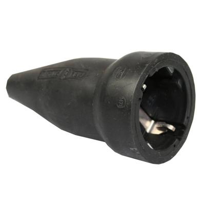 Rubber contrastekker met randaarde zwart ABL