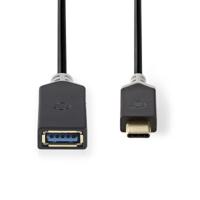 Nedis CCBW61710AT015 Kabel Usb 3.0 Type-c Male - A Female 0,15 M Antraciet - thumbnail