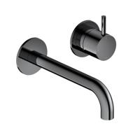 Hotbath Cobber afbouwdeel inbouw wastafelmengkraan met 18 cm uitloop zwart chroom CB005EXT18BK - thumbnail