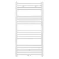 Belrad Handdoekradiator - middenaansluiting - 1200X600mm - 616 Watt - Wit Mat Geborsteld BWM1200600 - thumbnail