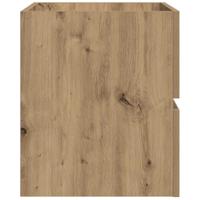 Badkamerwandkast 80x38,5x45 cm bewerkt hout artisanaal eiken - thumbnail