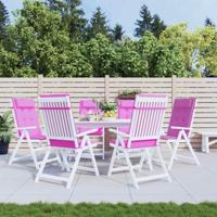 Stoelkussens 6 st hoge rug oxford stof roze - thumbnail