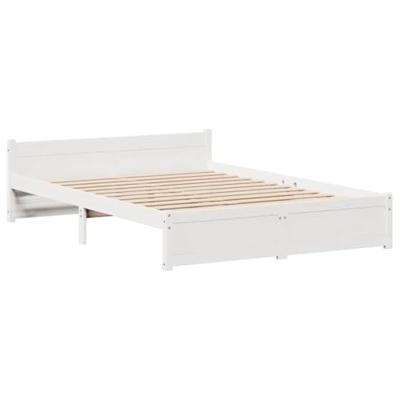 Bedframe zonder matras massief grenenhout wit 140x200 cm Bedframe zonder matras massief grenenhout wit 140x200 cm