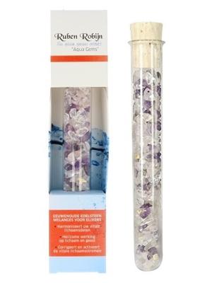 Liefde Harmonie Aqua Gems Edelsteenwand Gouden Driehoek Formaat S