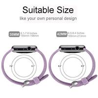 Bandje met gaatjes - Lichtpaars - Geschikt voor Apple Watch 44mm / 45mm / 46mm / 49mm - thumbnail