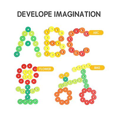 Topbright houten leerspel ringen tellen, 56dlg.