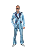 70&apos;s pak strepen blauw - thumbnail