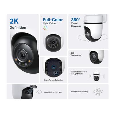 TP-Link Outdoor Pan/Tilt Security WiFi Camera IP-camera Wit - thumbnail