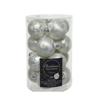 Kerstballen glas mat 35mm wit ijslak Kerst Decoris - Decoris - thumbnail