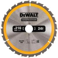 DeWALT Cirkelzaagblad voor Hout | Construction | Ø 216mm Asgat 30mm 24T - DT1952-QZ - thumbnail
