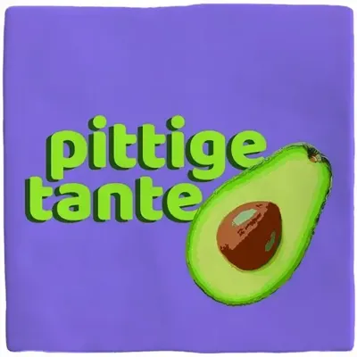 Plenty Gifts tegeltje keramiek pittige tante 10x10cm paars