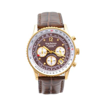 Krug Baumen Air Traveller Diamond 400213DS Heren Horloge 40mm 3 ATM Krug Baumen Air Traveller Diamond 400213DS Heren Horloge 40mm 3 ATM