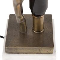 QAZQA Art Deco tafellamp brons met marmeren voet - Leaf - thumbnail