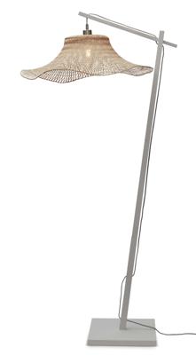 GOOD&MOJO Vloerlamp 'Ibiza' Bamboe, 176cm, kleur Wit/Naturel GOOD&MOJO Vloerlamp 'Ibiza' Bamboe, 176cm, kleur Wit/Naturel