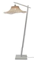 GOOD&MOJO Vloerlamp 'Ibiza' Bamboe, 176cm, kleur Wit/Naturel - thumbnail